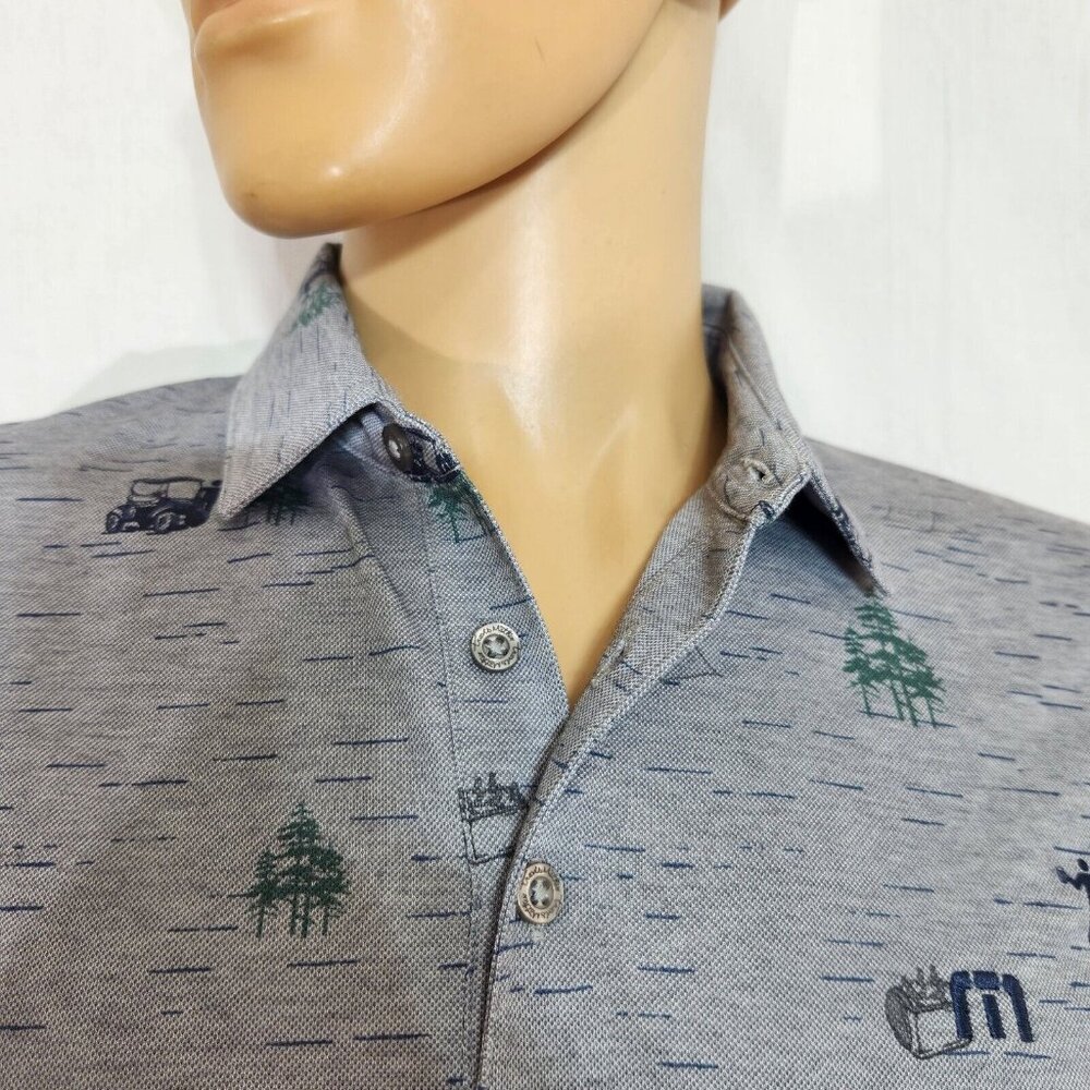 Travis Mathew Men's Prestige Polo Outfresh Short Sleeve Medium Gray Size S (11) - Picture 3 of 11